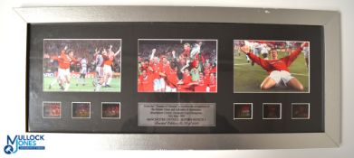 Manchester United FC framed limited edition (70/1000) display with three pictures and six negative