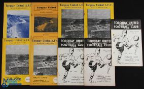 Shrewsbury Town aways at Torquay Utd 1951/52 (ph), 1952/53, 1953/54, 1954/55, 1955/56, 1955/56 (