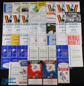 Rugby League Programmes 1959-1982 Pilkington Recs, Runcorn & Rochdale Hornets (46): Recs, home &