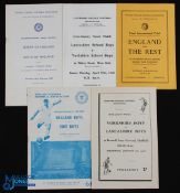 Selection of schools representative match programmes 1955/56 Yorkshire Boys v Lancashire Boys (