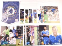 Chelsea Football Club signed memorabilia - one squad signed Pennant and sixteen hand signed