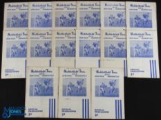 1954-55 Huddersfield Town Football Home Programme Collection all home programmes with a selection of