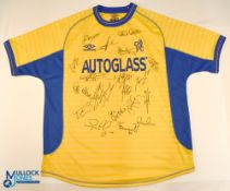 Chelsea FC 2000-2002 Away Football Shirt signed by twenty squad members including Claudio Ranieri,