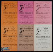Selection of Betteshanger Colliery Welfare home programmes 1957/58 Herne Bay, Folkestone Town,