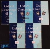 1946-50 Varsity Match Rugby Programmes (5): Some well-worn but entire, other than a little spine-