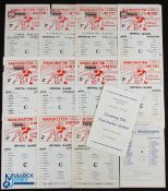 1969/70 Manchester Utd FAYC homes Coventry City (s/f), Rotherham Utd, Sheffield Utd, aways at