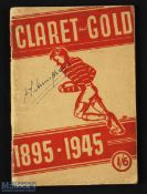 1895-1945 Huddersfield Rugby League Jubilee Booklet: 90 pp paperback booklet, with signs of wear