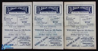 1951/52 Oldham Athletic v Crewe Alexandra, Accrington Stanley & Stockport County Div. 3 (N) match