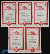 1948/49 Arsenal v Charlton Athletic, Huddersfield Town, Birmingham City, Blackpool Div. 1 match