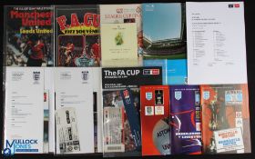 Selection of big match issues 1976/77 Manchester Utd v Leeds Utd FAC s/f souvenir (giant fold out