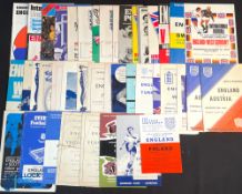 Collection of England U23's & U21s match programmes 1955/56 Denmark, 1956/57 France, 1957/58