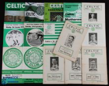 Selection of Celtic home match programmes 1950/51 Raith Rovers (tiny hole to cover, marks), 1954/
