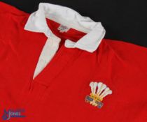 No.15 Wales Matchworn Rugby Jersey: Worn by full back G Hodgson in the 1963 or 1964 Five Nations