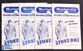 Selection of Manchester City home programmes 1953/54 Manchester Utd, Arsenal, Spurs (FAC),