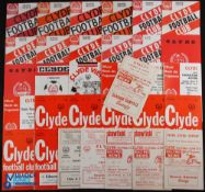 Collection of Clyde FC homes 1959/60 Dundee, 1963/64 Morton (SLC), 1965/66 Stirling Albion, 1967/