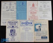 Selection of Pegasus FC away match programmes 1954/55 Metropolitan XI at Guildford, 1957/58