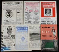 Selection of Third Lanark away match programmes 1957/58 Coventry City (friendly), 1960/61 St.