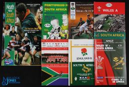 1992/94/2000 S Africa in the UK Rugby Programmes (7): 1992 v England 'B'; 1994 v Pontypridd,