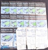 Collection of Manchester City home programmes 1955/56 Wolves, Aston Villa, Bolton Wanderers,