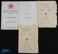 1955-1972 Asia/Far East Rugby Programmes (4): Very scarce quartet: Singapore v Fiji Infantry