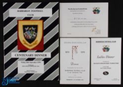 Very Special Barbarian Rugby Selection (4): Original large glossy Barbarians Centenary Dinner