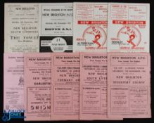 Selection of New Brighton home match programmes 1956/57 Stockport County (FAC), South Liverpool (