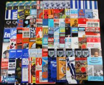 Collection in bulk of West Bromwich Albion home and away match programmes from 1960s to early