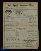 1898/1899 Ryde (I of W) v Plumstead Gymnasium match programme No. 1, 1st September 1898, large 4