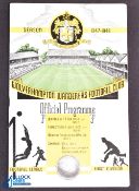 1947/48 Wolverhampton Wanderers reserves v Newcastle Utd Central League match programme 11 October