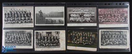 Scarce 1900s International Rugby Team Postcards (12): In sleeves, five different All Blacks 1905,