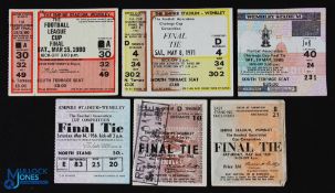 Selection of FAC Final match tickets 1959 Nottingham Forest v Luton Town (creased edge), 1963