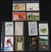 Scarce 20th Century Rugby Postcard Selection (24): Lovely wide selection of colourful, often
