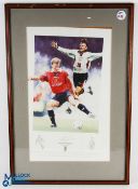 Teddy Sheringham Limited Edition England Manchester United signed print, by Gary Keane 98, ltd ed