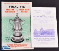 1964 FAC Final 'Eve of the Final Rally' programme 1st May 1964 at the Assembly Room, London; 1964