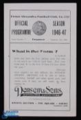 1946/47 Crewe Alexandra v New Brighton C2192Div. 3 (N) match programme, 4 page, 16 November 1946;