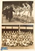 1957 FA Cup Final original press photograph Aston Villa v Manchester United. Aston Villa line-up