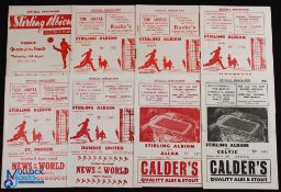 Selection of Stirling Albion home match programmes 1950/51 Queen of the South (SLC), 1955/56