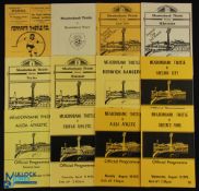 Selection of Meadowbank Thistle home match programmes 1974/75 Alloa Athletic (SLC), Queens Park (