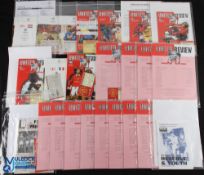 1997/98 Manchester Utd complete home league programmes including tickets for Aston Villa + Wimbledon