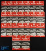 1958/59 Arsenal home programme collection full league season, FAC Sheffield Utd, Colchester Utd;