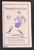 Pre-War 1938/1939 Chesterfield v Sheffield Utd Division 2 match programme 18 March 1939; fair/