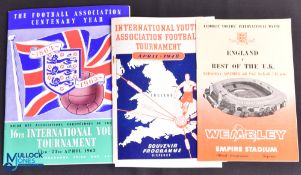 1948 International Youth football tournament official programme 12 pages - England winners; 1963