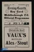 1946/47 Middlesbrough v Manchester Utd Div. 1 match programme 18 January 1947 at Ayresome Park; fold