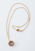 An 18ct rose gold Bvlgari B.zero1 necklace with an 18ct rose gold & black ceramic pendant, 18