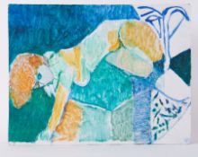 Framed painting ' Nude Reaching Down' 1991, oil on board?