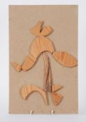 wood collage - untitled 'Wood Collage Plant' 2006, wood collage, 35cm x 25cm