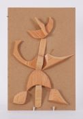 Wood collage - untitled 'Wood Collage Figure' 2006, wood collage, 35cm x 25cm
