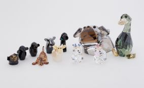 Swarovski Crystal Glass, The Lovlots City Park 'Duke the Duck', Lovlots Gang of Dogs 'Tomasino',