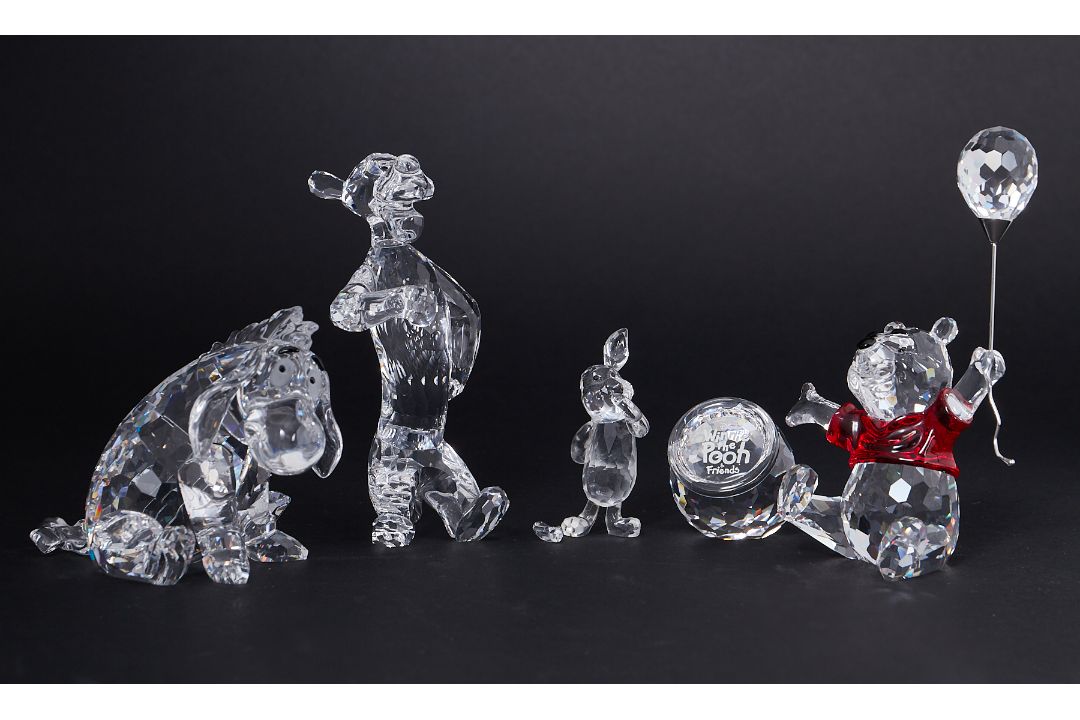 Swarovski Crystal Glass, Winnie The Pooh & Friends including 'Piglet', 'Winnie The Pooh', 'Eeyore'