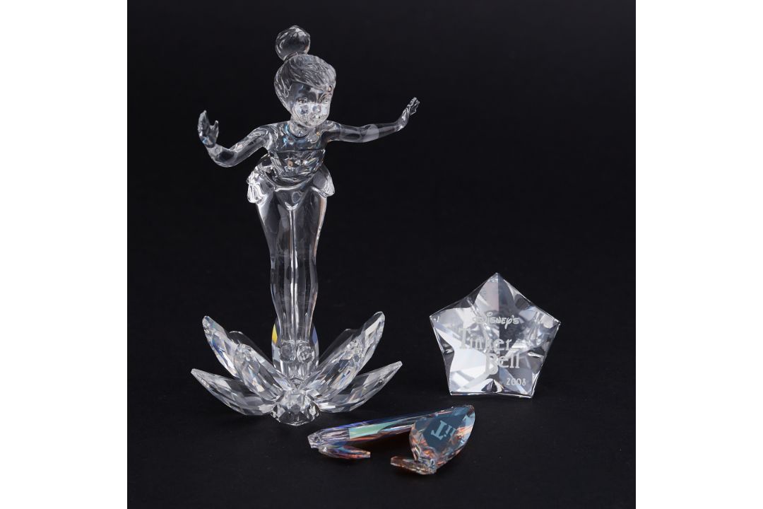 Swarovski Crystal Glass, Disney 'Tinkerbell' 2008 (damaged wings), boxed.